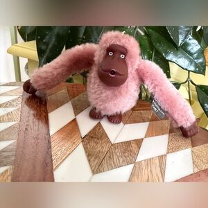 Kipling Pink Gorilla Keychain Purse Charm